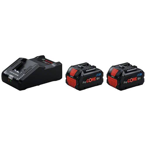 Bosch Professional 2 x ProCORE18V 8.0Ah + GAL 18V-160 1600A02T5P Werkzeug-Akku und Ladegerät 18 V 8 Ah, 8 Ah Li-Ion