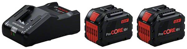 Bosch Professional 1600A02T5W 2 x ProCORE18V 12.0Ah + GAL 18V-160 Werkzeug-Akku und Ladegerät  18 V 12 Ah Li-Ion
