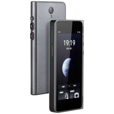 Ein modernes Smartphone mit abgerundeten Ecken, einer Kamera auf der Rückseite und einem Display, das die Uhrzeit 19:19 anzeigt.