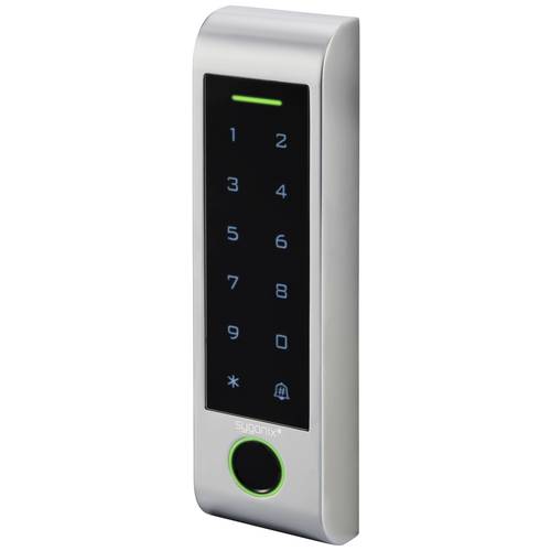 Sygonix SY-6121662 Fingerprint/RFID Zugangssystem Oberflächenmontage 12 V/DC, 18 V/DC IP66 mit beleuchteter Tastatur, mi...
