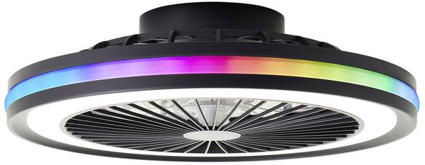 Brilliant G99280/06 Palmero LED-Deckenleuchte mit Ventilator LED-Modul LED fest eingebaut  40 W Schwarz