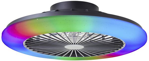 Brilliant G60020/06 Salerno LED-Deckenleuchte mit Ventilator LED-Modul LED fest eingebaut  40 W Schwarz