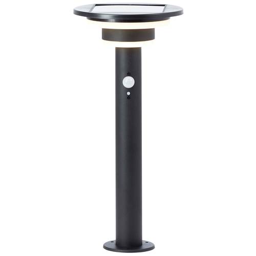 Brilliant G40406/06 Garvina Solar-Außenstandleuchte mit Bewegungsmelder LED-Modul LED fest eingebaut 3 W Schwarz