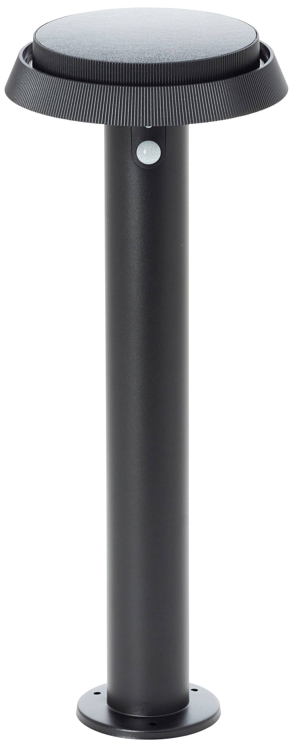 LED Solar Sockelleuchte Alvero in Schwarz 4W 500lm IP44 mit Bewegungsmelder-1