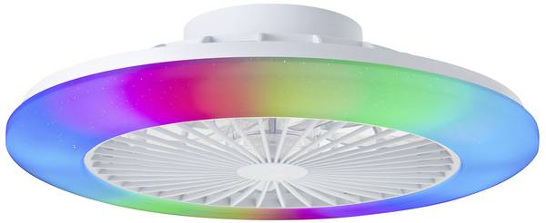 Brilliant G60020/05 Salerno LED-Deckenleuchte mit Ventilator LED-Modul LED fest eingebaut  40 W Weiß