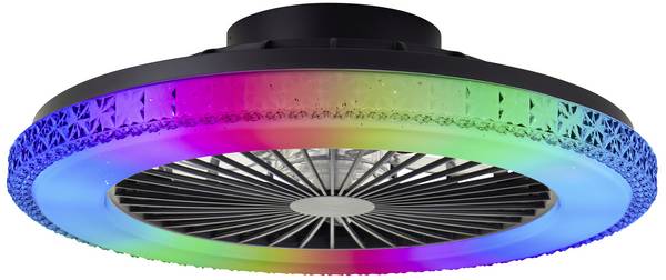 Brilliant G60040/06 Badria LED-Deckenleuchte mit Ventilator LED-Modul LED fest eingebaut  40 W Schwarz