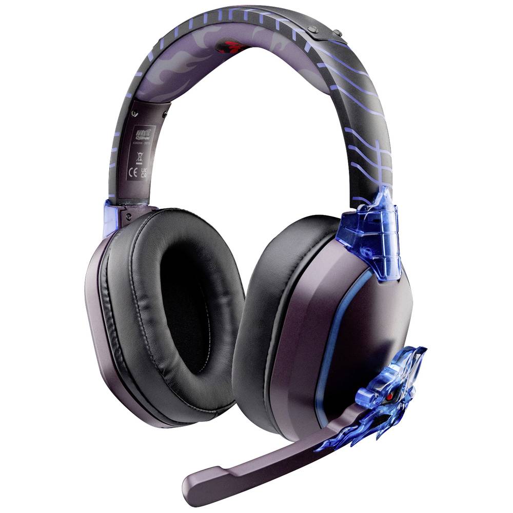 Lexip X TSUME Naruto Shippuden Headset 3 Over Ear headset Gamen Kabel, Bluetooth Stereo Zwart, Lila, Blauw Headset, Volumeregeling, Microfoon uitschakelbaar