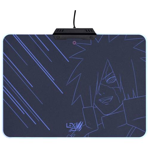 Thumbnail - Lexip Naruto Shippuden Madara Destruction Gaming-Mauspad Beleuchtet Schwarz, Blau