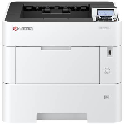Ein weißer Kyocera-Drucker mit Display oben rechts und Papierausgabefach. Modellbezeichnung 'ECOSYS P2040dn' ist sichtbar.