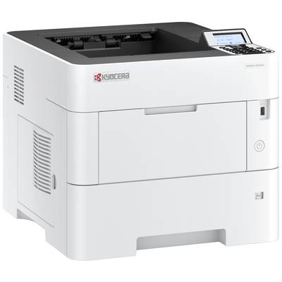 Weiße Kyocera-Drucker mit LCD-Display, Bedienfeld und Papierausgabe oben. Modell 'ECOSYS P4040DN'.