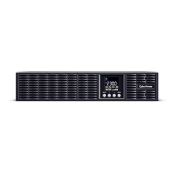 Ein schwarzes CyberPower-USV-Gerät mit digitalem Display zeigt Spannungsinformationen an. Geeignet zur Stromversorgungssicherung.