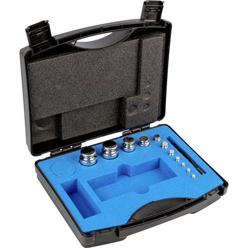 Kern 304044 Gewichtsatz 304-044, OIML-Klasse E1, Nennwert 1 g - 200 g, Knopf, Edelstahl poliert, im Kunststoffkoffer