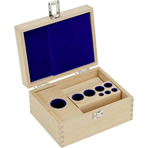 Kern 313050100 Holz-Gewichtsetui 313-050-100, für Nennwerte 1 mg - 500 g, für Klassen E1+E2+F1, für Bauform Knopf/Kompak...