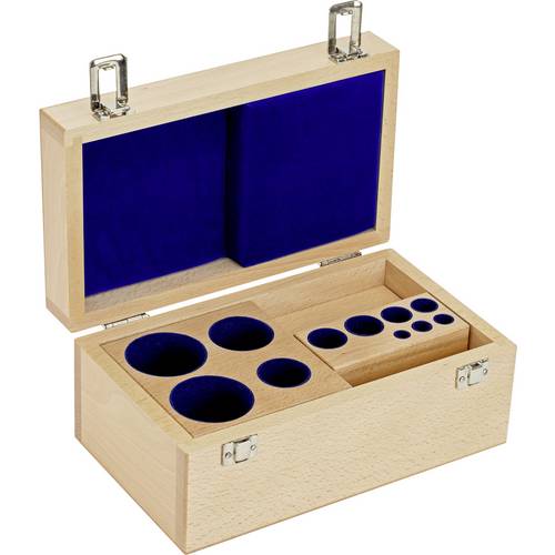 Kern 313070100 Holz-Gewichtsetui 313-070-100, für Nennwerte 1 mg - 2 kg, für Klassen E1+E2+F1, für Bauform Knopf/Kompakt