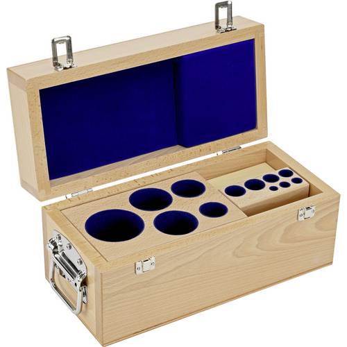 Kern 313080100 Holz-Gewichtsetui 313-080-100, für Nennwerte 1 mg - 5 kg, für Klassen E1+E2+F1, für Bauform Knopf/Kompakt