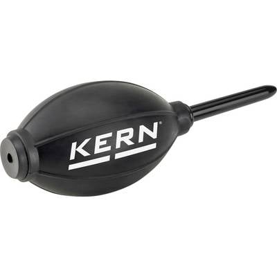 Schwarzer Blasebalg mit der Aufschrift 'KERN', verwendet zum Reinigen oder Entfernen von Staubpartikeln von Oberflächen oder Geräten.