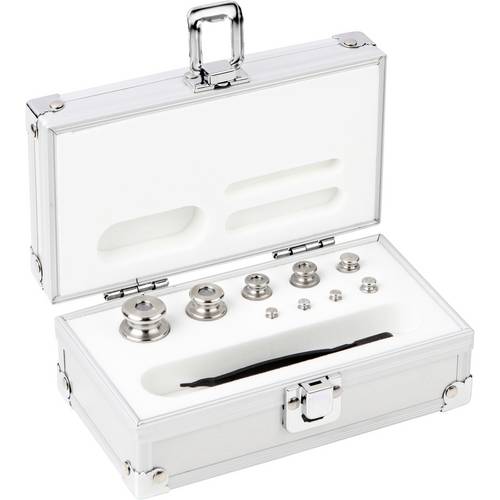 Kern 354036 Gewichtsatz 354-036, OIML-Klasse M2, Nennwert 1 g - 100 g, Knopf, Edelstahl feingedreht, im Aluminiumetui