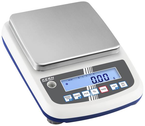 KERN Präzisionswaage PFB 6000-2, Wägebereich 6000 g, Ablesbarkeit 0,01 g