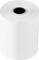 Eine Rolle weißes Thermopapier mit schwarzem Innenkern, häufig verwendet für Kassenbons oder Belege.