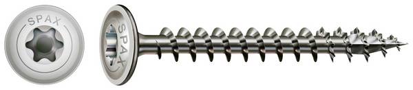 SPAX 0257000600605 R 88193 m.Spitze/T-STAR TG Holzschraube 6 mm 60 mm T-STAR plus Edelstahl A2 100 St.