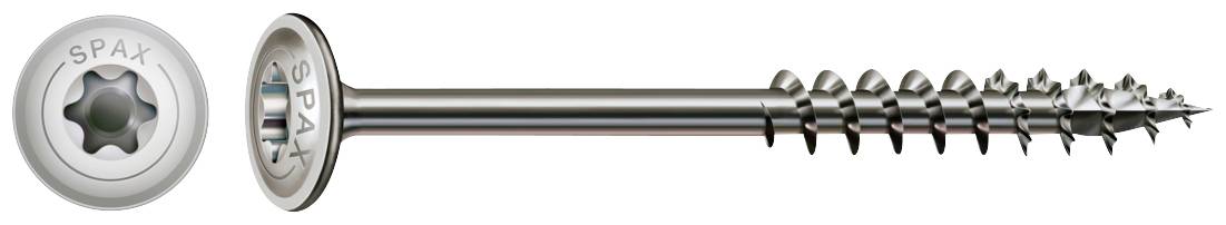 SPAX HI.FORCE Holzbauschraube Edelstahl A2 Teilgewinde Tellerkopf T-STAR plus 4CUT-Spitze 6 x 120mm - 100 Stück