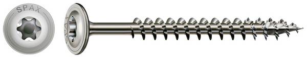SPAX 0257000800805 R 88193 m.Spitze/T-STAR TG Holzschraube 8 mm 80 mm T-STAR plus    Edelstahl A2 50 St.