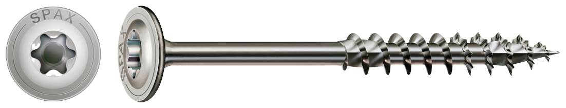 SPAX 0257000801605 R 88193 m.Spitze/T-STAR TG Holzschraube 8 mm 160 mm T-STAR plus Edelstahl A2 50 St.
