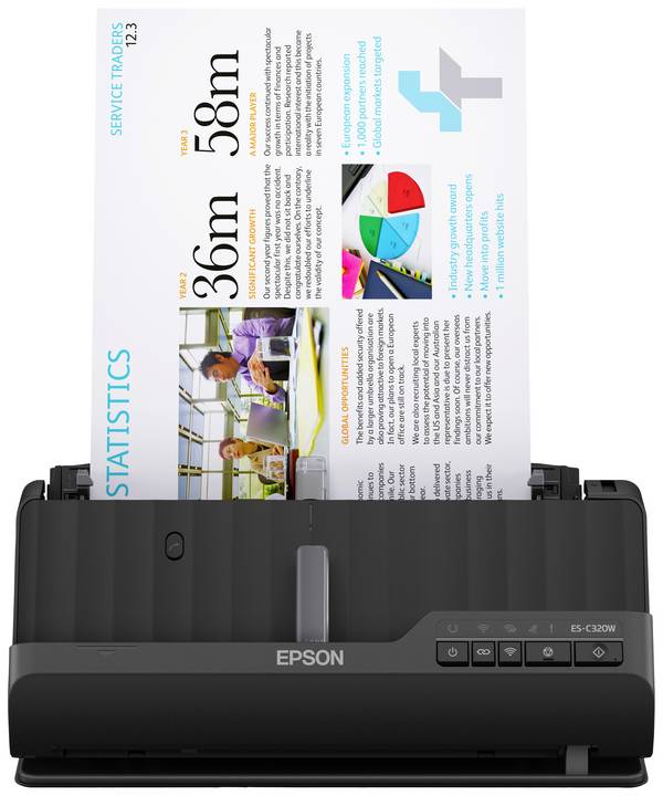 Epson WorkForce ES-C320W Scanner 30ppm Dokumentenscanner  A4 1200 x 1200   USB-A (USB 2.0), Wi-Fi 4 (802.11n)