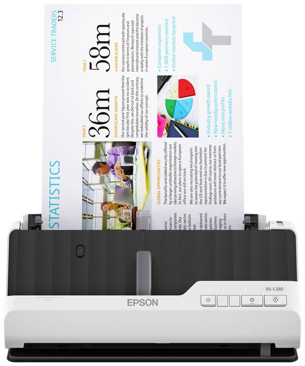 Epson WorkForce DS-C330 Scanner 30ppm Dokumentenscanner  A4 1200 x 1200   USB-A (USB 2.0)