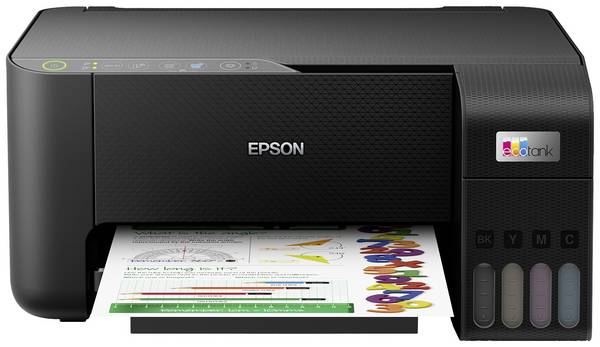 Epson EcoTank ET-2860 Multifunktionsdrucker Tintenstrahl Farbe A4 Drucker, Scanner, Kopierer Duplex, Tintentank-System, USB, WLAN