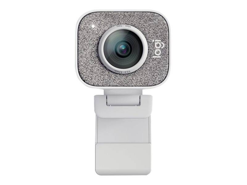 Eine Webcam mit rechteckigem Gehäuse und zentral platziertem Objektiv, geeignet zur Videoübertragung und Videokonferenzen.