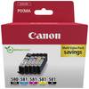 Canon Druckerpatrone PGI-580 CLI-581 Original Kombi-Pack Schwarz, Schwarz, Cyan, Magenta, Gelb 2078C007