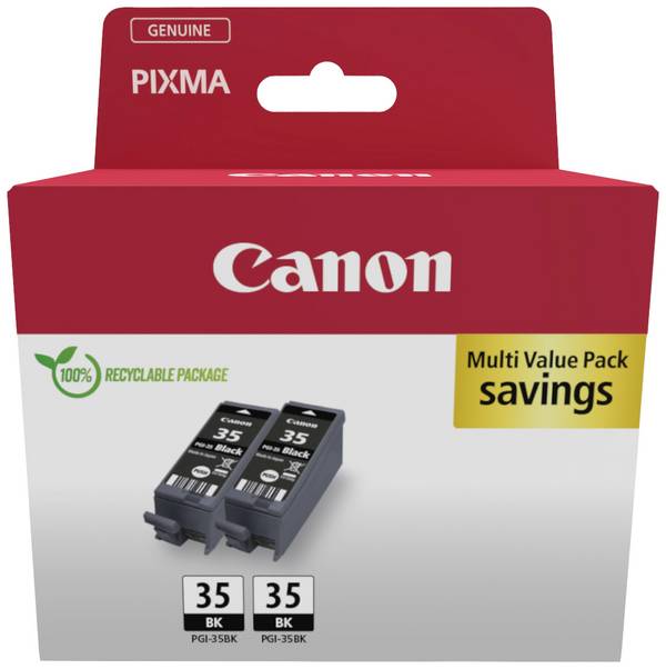 Canon Druckerpatrone PGI-35 BK Original 2er-Pack Schwarz 1509B029