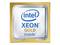 Intel Xeon Gold-Prozessor-Logo auf weißem Hintergrund mit goldenem Rand.