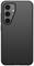 Schwarzes Smartphone mit drei vertikal angeordneten Kameralinsen und einem Blitz. Schlichtes Design mit abgerundeten Ecken.