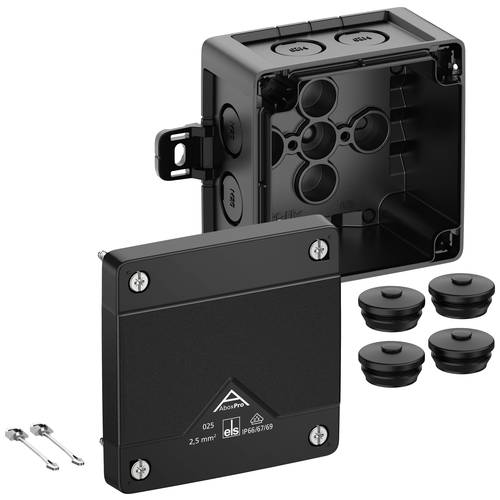 Spelsberg 40200101 Abzweigkasten (L x B x H) 92 x 92 x 60 mm Schwarz IP66, IP67, IP69 1 St.