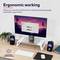 'Ergonomisches Arbeiten: Erhöhen Sie Ihren Monitor um 10 cm für einen besseren Blickwinkel und verbesserte Ergonomie. Bild zeigt Monitor auf Erhöhung.'