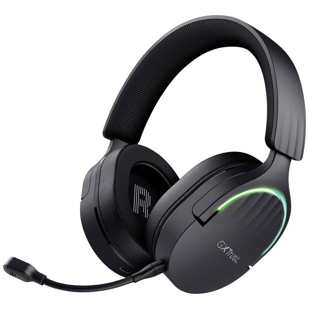 Trust GXT491 FAYZO Over Ear headset Gamen Bluetooth Virtual Surround Zwart Surround sound, Microfoon uitschakelbaar (mute), Volumeregeling