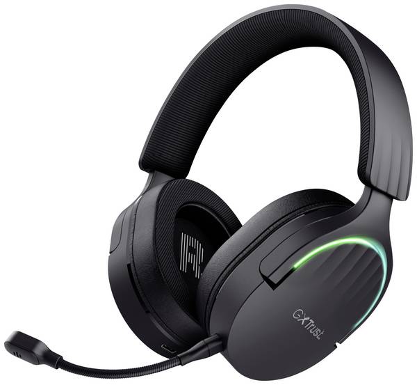 Trust GXT491 FAYZO  Over Ear Headset Bluetooth® Virtual Surround Schwarz  Surround-Sound, Mikrofon-Stummschaltung, Lautstärkeregelung Gaming