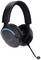 Schwarzes Over-Ear-Gaming-Headset mit beleuchteter blauer Linie an der Seite und flexiblem Mikrofonarm, Marke 'Trust'.