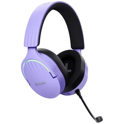 Trust GXT491P FAYZO Gaming  Over Ear Headset Bluetooth® Virtual Surround Lila  Surround-Sound, Mikrofon-Stummschaltung, 
