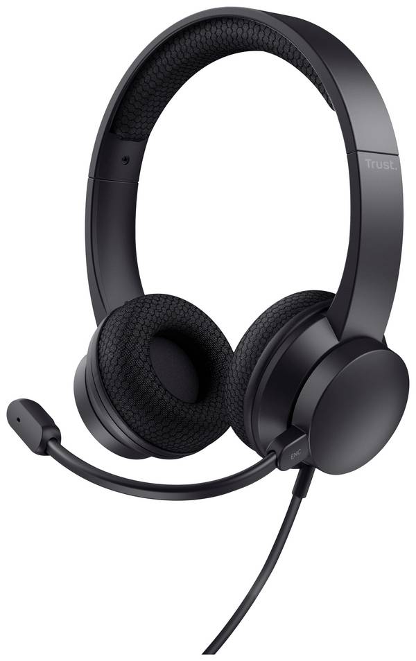 Trust HS-260  Over Ear Headset kabelgebunden Stereo Schwarz Mikrofon-Rauschunterdrückung Headset, Lautstärkeregelung, Mikrofon-Stummschaltung Computer