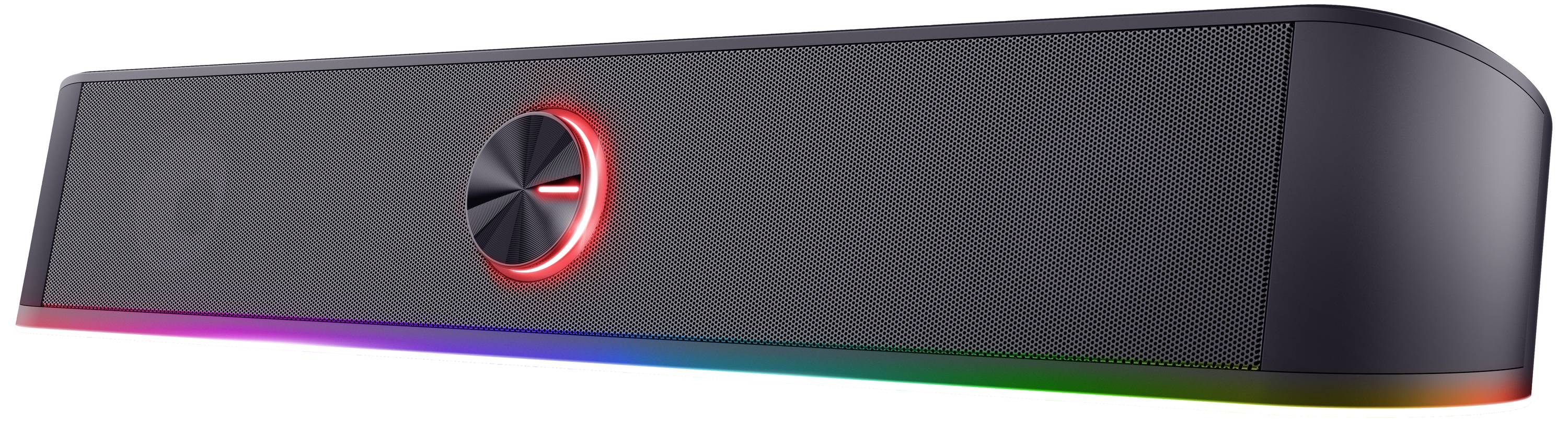 TRUST Gaming GXT 619 Thorne RGB Illuminated Soundbar, Stereo-Soundbar mit RGB-Beleuchtung und platzs