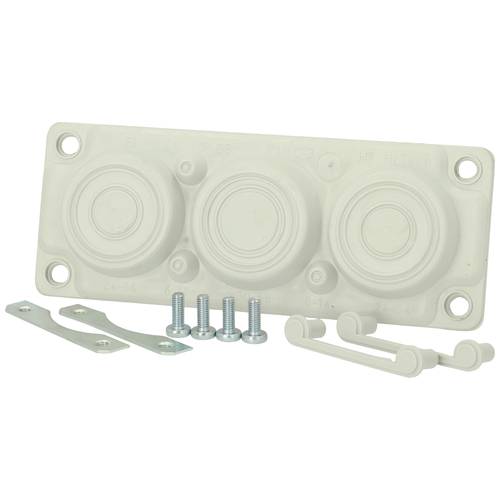 Fibox FMF 3 Kabeldurchführungsplatte Polycarbonat Lichtgrau (RAL 7035) 1 St.