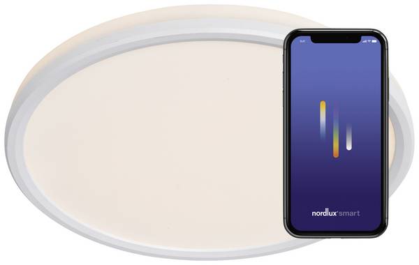 Nordlux 2110826101 Liva Smart  Colour LED-Deckenleuchte LED-Modul LED fest eingebaut  21.00 W Weiß