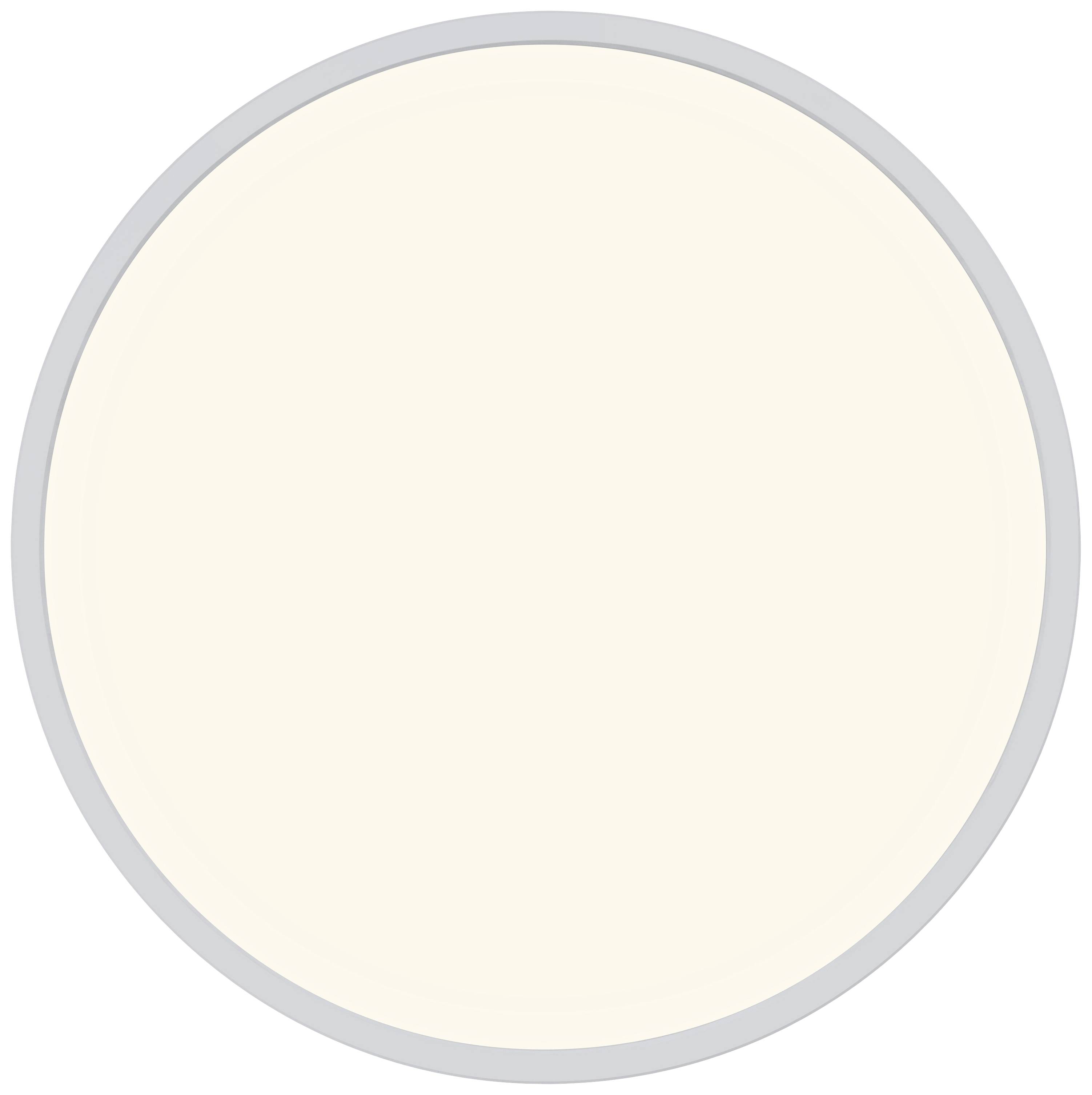 Kreisförmige Cremefarbtonprobe, möglicherweise eine Darstellung von Farbe oder Materialtextur.