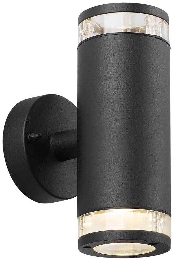 Nordlux Birk Wandleuchte Aluminium Schwarz | IP44 - Geeignet für 2x GU10
