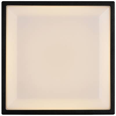 Quadratische Deckenleuchte mit schwarzem Rahmen und weichem, diffusen Licht. Minimalistisches Design für moderne Wohnräume.