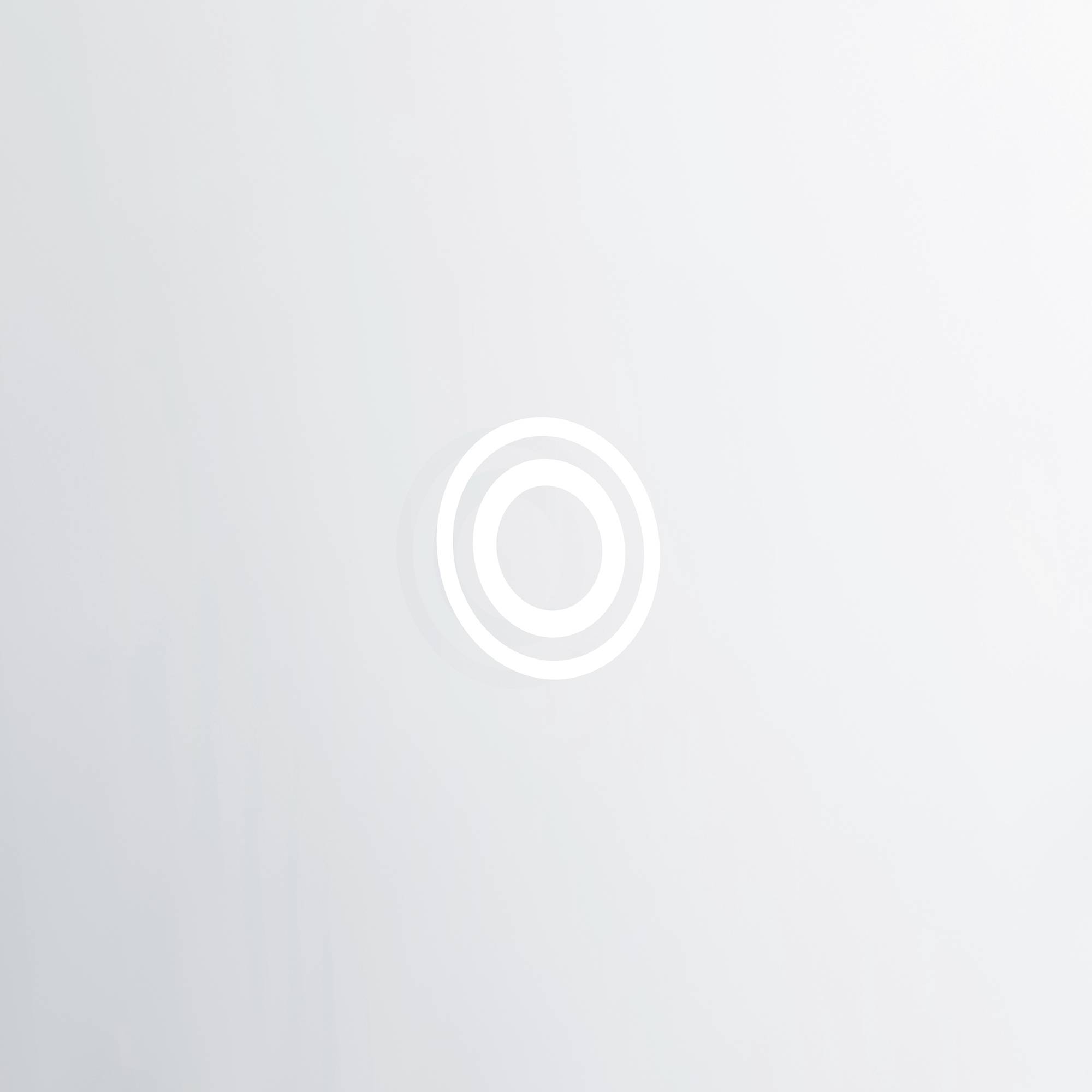 Weißer Kreis auf grauem Hintergrund, zentral platziert. Minimalistisches, grafisches Design ohne Text oder zusätzliche Details.