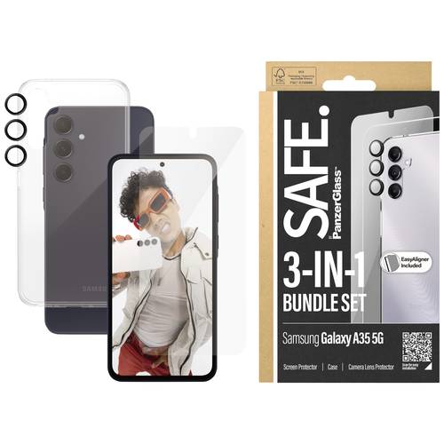 PanzerGlass 3-in-1 Bundle Edge2Edge Glass + Case + Lens Hülle + Schutzglas Set Samsung Galaxy A35 5G BSAFE95690